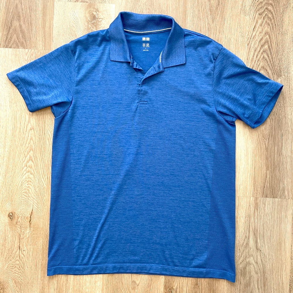 Uniqlo Mens Blue Polo Size Large UNI QLO